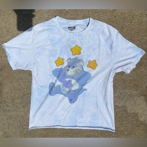 Care Bears Blue Tie Dye Cropped Tee